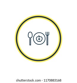 Vector illustration of healthy food icon line. Beautiful activities element also can be used as dishware icon element.