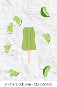 Vector illustration of healthy ice cream.