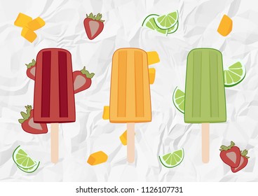 Vector illustration of healthy ice cream.