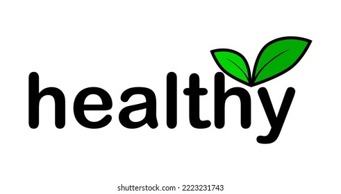 Vector illustration of a healthy icon on white background.