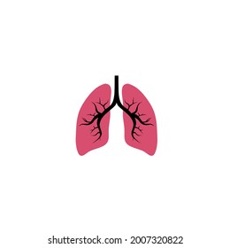 Vector illustration of healthy lungs image Suitable for use as logos, icons, etc