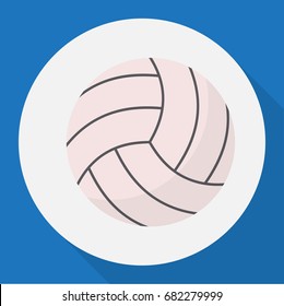 Vektorillustration-Illustration des gesunden Symbols auf Volleyball-Flachbild-Symbol. Einziger Circle-Element in Premium-Qualität im trendigen Flachstil.