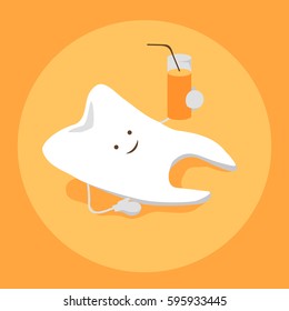 Vector illustration of a healthy tooth