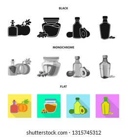 Vector illustration of healthy  and vegetable  icon. Set of healthy  and agriculture stock vector illustration.