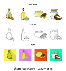 Vector illustration of healthy  and vegetable  icon. Collection of healthy  and agriculture stock symbol for web.
