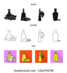 Vector illustration of healthy  and vegetable  icon. Set of healthy  and agriculture vector icon for stock.