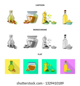 Vector illustration of healthy  and vegetable  icon. Collection of healthy  and agriculture stock symbol for web.