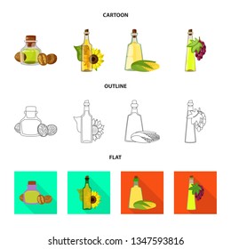 Vector illustration of healthy  and vegetable  icon. Collection of healthy  and agriculture stock symbol for web.
