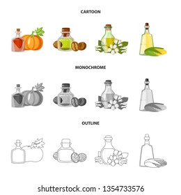 Vector illustration of healthy  and vegetable  icon. Set of healthy  and agriculture vector icon for stock.