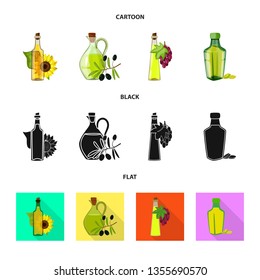 Vector illustration of healthy  and vegetable  icon. Set of healthy  and agriculture stock symbol for web.