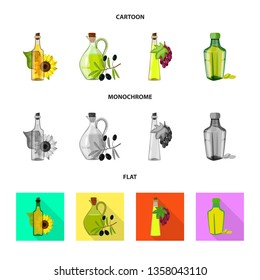 Vector illustration of healthy  and vegetable  icon. Collection of healthy  and agriculture vector icon for stock.