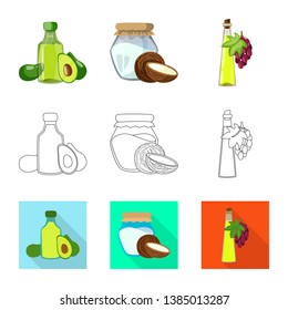Vector illustration of healthy  and vegetable  icon. Collection of healthy  and agriculture stock vector illustration.