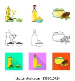 Vector illustration of healthy  and vegetable  icon. Set of healthy  and agriculture stock vector illustration.