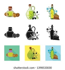 Vector illustration of healthy  and vegetable  icon. Collection of healthy  and agriculture stock vector illustration.