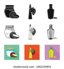 Vector illustration of healthy  and vegetable  icon. Set of healthy  and agriculture stock vector illustration.