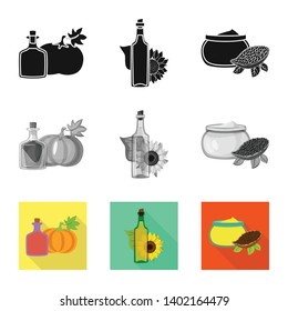 Vector illustration of healthy  and vegetable  icon. Collection of healthy  and agriculture stock vector illustration.