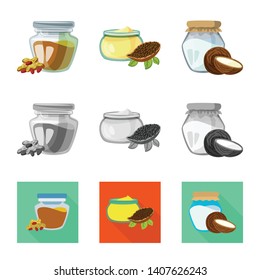Vector illustration of healthy  and vegetable  icon. Set of healthy  and agriculture stock vector illustration.