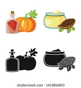 Vector illustration of healthy  and vegetable  icon. Collection of healthy  and agriculture vector icon for stock.
