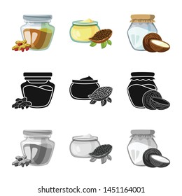 Vector illustration of healthy and vegetable icon. Collection of healthy and agriculture vector icon for stock.