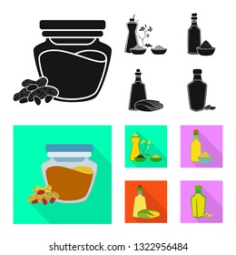 Vector illustration of healthy  and vegetable  logo. Collection of healthy  and agriculture vector icon for stock.