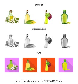 Vector illustration of healthy  and vegetable  logo. Set of healthy  and agriculture stock symbol for web.