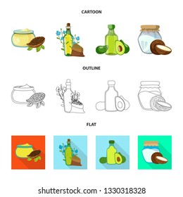 Vector illustration of healthy  and vegetable  logo. Set of healthy  and agriculture vector icon for stock.