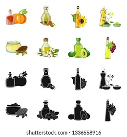 Vector illustration of healthy  and vegetable  logo. Set of healthy  and agriculture vector icon for stock.