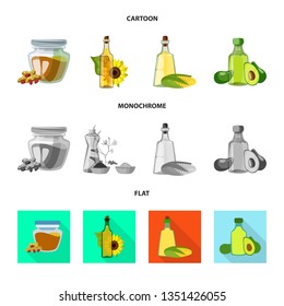 Vector illustration of healthy  and vegetable  logo. Set of healthy  and agriculture vector icon for stock.