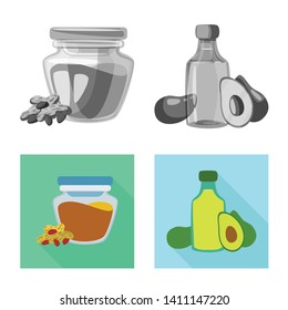 Vector illustration of healthy  and vegetable  logo. Set of healthy  and agriculture stock vector illustration.