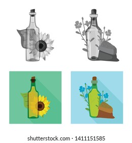 Vector illustration of healthy  and vegetable  logo. Set of healthy  and agriculture vector icon for stock.