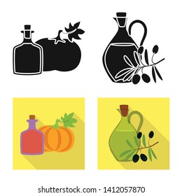 Vector illustration of healthy  and vegetable  logo. Collection of healthy  and agriculture stock vector illustration.