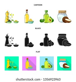 Vector illustration of healthy  and vegetable  sign. Collection of healthy  and agriculture stock vector illustration.