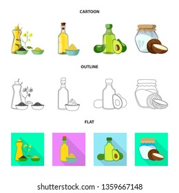 Vector illustration of healthy  and vegetable  sign. Collection of healthy  and agriculture stock vector illustration.