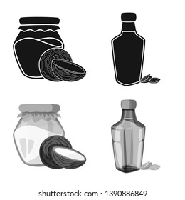 Vector illustration of healthy  and vegetable  sign. Collection of healthy  and agriculture vector icon for stock.