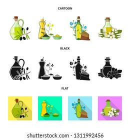 Vector illustration of healthy  and vegetable  symbol. Collection of healthy  and agriculture stock symbol for web.
