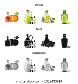 Vector illustration of healthy  and vegetable  symbol. Set of healthy  and agriculture vector icon for stock.