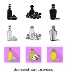 Vector illustration of healthy  and vegetable  symbol. Set of healthy  and agriculture stock symbol for web.