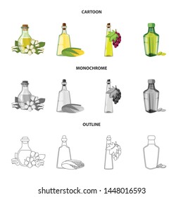 Vector illustration of healthy and vegetable symbol. Set of healthy and agriculture stock symbol for web.