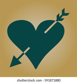 ilustración vectorial corazón con icono de flecha vector símbolo eps plana jpg aplicación
