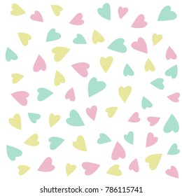 Vector Illustration Heart Background Pastel Color Stock Vector (Royalty ...