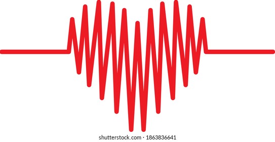 Vector illustration of the heart beat