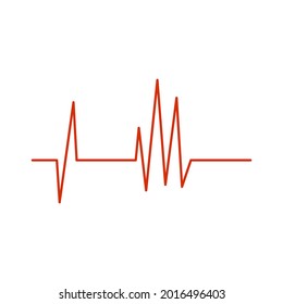 Vector illustration of heart beat cardiogram.