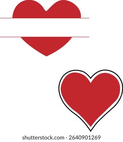 vector illustration of heart collection 
