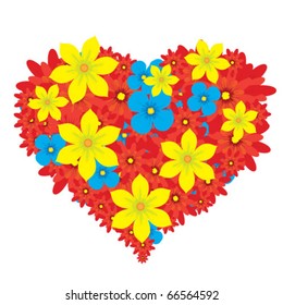 Corazón de la ilustración del vector desde el color