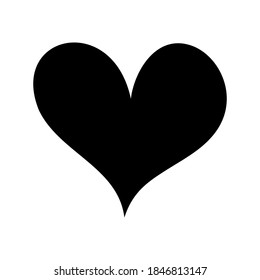 Ilustración vectorial del contorno cardíaco aislado sobre fondo blanco. Símbolo de amor. Dibujo manual, estilo de caricatura