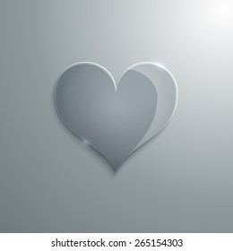 Vector illustration of a heart of glass 