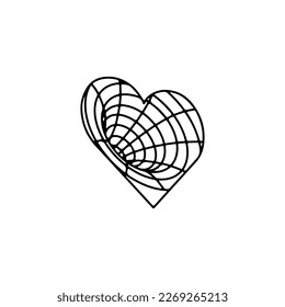 vector illustration of heart with hole concept