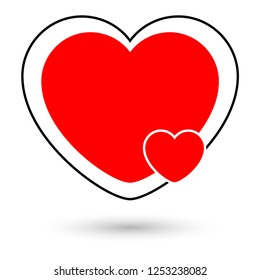 Vector illustration of a heart icon