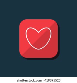 Vector illustration of heart icon
