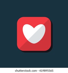 Vector illustration of heart icon